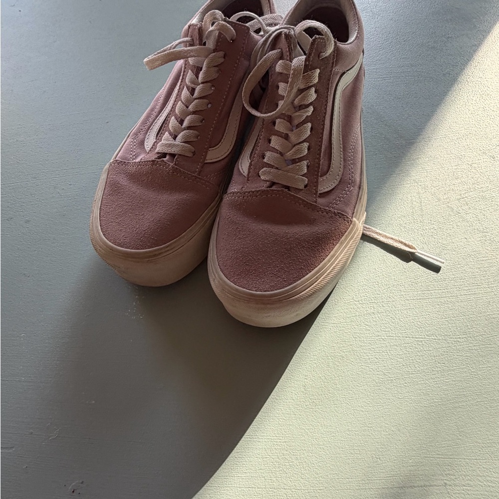 Vans Light Pink Sneakers with White Accents